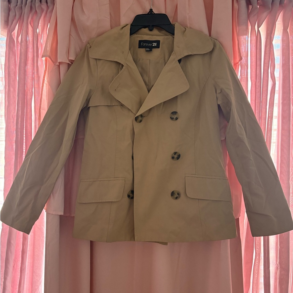 Forever 21 Tan Double-Breasted Women's Jacket